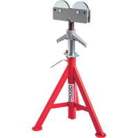 Roller Head Low Pipe Stand #RJ-98, 59-104 cm Height Adjustment, 12" Max. Pipe Capacity, 1000 lbs. Max. Weight Capacity Quali-T-Solutions