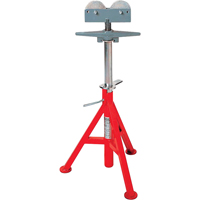 Roller Head  High Pipe Stand #RJ-99, 82-140 cm Height Adjustment, 12" Max. Pipe Capacity, 1000 lbs. Max. Weight Capacity Quali-T-Solutions