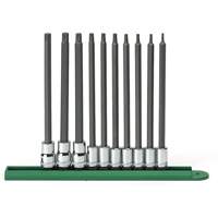 Long Bit Socket Set, Torx&reg;, 1/4"/3/8" Drive, 10 Pcs Quali-T-Solutions