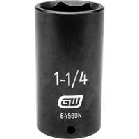 SAE Socket, Impact, 1-1/4", 1/2" Drive, 6 Points, Deep Quali-T-Solutions