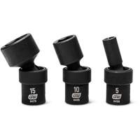 12-Piece 1/4" Drive 6 Point Universal impact Metric Flex Socket Set Quali-T-Solutions