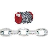 Campbell&reg; Proof Coil Chain, Low Carbon Steel, 3/16" x 100' (30.4 m) L, Grade 30, 800 lbs. (0.4 tons) Load Capacity Quali-T-Solutions