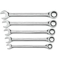 72-Tooth 12 Point Ratcheting Wrench Set, Combination, 5 Pieces, Metric Quali-T-Solutions