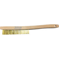 Brosses de nettoyage &agrave; manche recourb&eacute;, Laiton, 4 x 19 rangs de fils, Longueur 14" Quali-T-Solutions