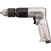 Perceuse pneumatique r&eacute;versible, 4 pi³/min, 1/4" NPTF, 94 dBA, 1/2" mandrin, Avec cl&eacute; Quali-T-Solutions