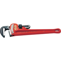 Straight Pipe Wrench #48, 6" Jaw Capacity, 48" Long, Powder Coated Finish Quali-T-Solutions