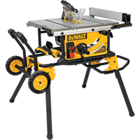 Scie de table pour chantier avec support roulant, 15 A, 4800 tr/min Quali-T-Solutions