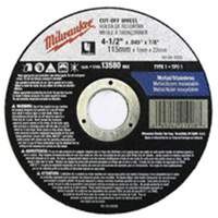 Meules &agrave; tronçonner &agrave; centre abaiss&eacute;, 5" x 0,045", Arbre de 7/8", Type 27, Oxyde d'aluminium, 13580 Tr/min Quali-T-Solutions