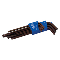 Long Arm Ball Hex Key Set, 9 Pcs., Metric Quali-T-Solutions
