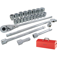 Socket & Attachment Set, 26 Pcs, 3/4" Drive Size Quali-T-Solutions