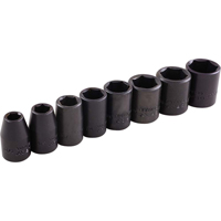 Socket Set, 8 Pcs, Impact, 3/8" Drive Size Quali-T-Solutions