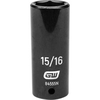 Socket, Impact, 15/16", 1/2" Drive, 6 Points, Deep Quali-T-Solutions
