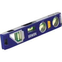 250 Series Heavy-Duty Torpedo Level, 9" L, Aluminum, 4 Vials, Magnetic Quali-T-Solutions