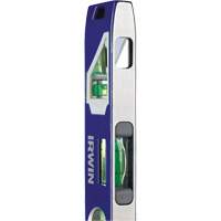 250 Series Heavy-Duty Torpedo Level, 9" L, Aluminum, 4 Vials, Magnetic Quali-T-Solutions