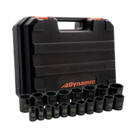 Jeu de douilles SAE, 19 Mcx, Chocs, Prise de 1/2" Quali-T-Solutions