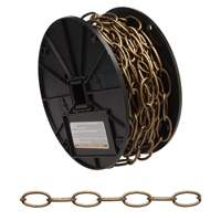 Decorator Chain, Carbon Steel, #10 x 60' (18.3 m) L, 35 lbs. (0.0175 tons) Load Capacity Quali-T-Solutions