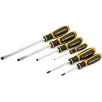 Jeu de tournevis &agrave; fente/Phillips &agrave; double mat&eacute;riaux, 6 mcx Quali-T-Solutions