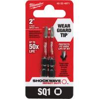 Embout de tournevis Shockwave Impact Duty, Carr&eacute;e, #1, Prise 1/4" Quali-T-Solutions