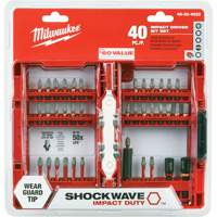 Jeu de 40 embouts de visseuse &agrave; percussion Shockwave Impact-Duty Quali-T-Solutions