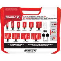 Electrician's Bi-Metal Hole Saw Set, 16 Pieces Quali-T-Solutions