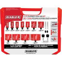 Plumber's Bi-Metal Hole Saw Set, 17 Pieces Quali-T-Solutions