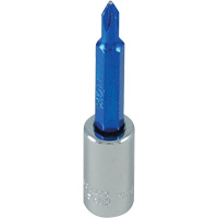 Douille tournevis &agrave; embout bleu, Phillips, #1, Prise 1/4" Quali-T-Solutions
