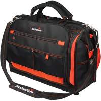 Porte-outils &agrave; compartiments multiples de 18", Polyester balistique, 50 pochettes, Noir/Rouge Quali-T-Solutions