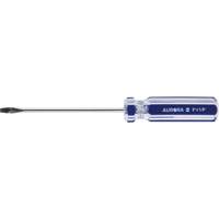 Blue Transparent Striped Slotted Screwdriver, 1/8" Tip, Round, Plastic Handle Quali-T-Solutions