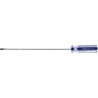 Blue Transparent Striped Slotted Screwdriver, 1/8" Tip, Round, Plastic Handle Quali-T-Solutions
