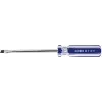 Tournevis &agrave; fente bleu transparent avec bandes, Tige de 3/16", Ronde, Prise en Plastique Quali-T-Solutions