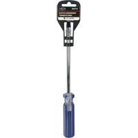 Tournevis &agrave; fente bleu transparent avec bandes, Tige de 5/16", Ronde, Prise en Plastique Quali-T-Solutions