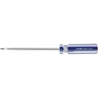 Tournevis &agrave; fente bleu transparent avec bandes, Tige de 5/16", Ronde, Prise en Plastique Quali-T-Solutions