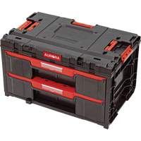Arx&reg; 2-Drawer Toolbox, 23-1/10" x 15" x 13-2/5", Black Quali-T-Solutions