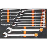 12-Point Long Pattern Combination Metric Wrench Set in Foam Storage Tray, Open-Ended, 24 Pieces, Metric Quali-T-Solutions