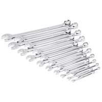 12-Point Long Pattern Combination SAE Wrench Set in Foam Storage Tray, Open-Ended, 19 Pieces, Imperial Quali-T-Solutions