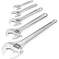 Chrome Wrench Set, Adjustable, 5 Pieces, Imperial and Metric Quali-T-Solutions