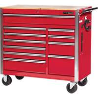 PRC4211 Armoire roulante de s&eacute;rie Pro, 11 tiroirs, 42" la x 18" p x Rouge Quali-T-Solutions