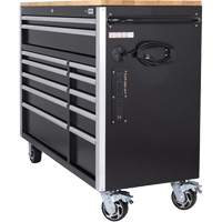 HDRC5212 Armoire mobile de s&eacute;rie HD, 12 tiroirs, 51-1/4" la x 21" p x 40-3/10" h, Noir Quali-T-Solutions