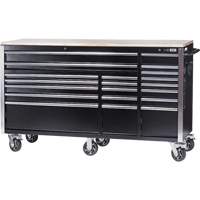 HDRC7220 Armoire mobile de s&eacute;rie HD, 20 tiroirs, 72" la x 24" p x 42-3/10" h, Noir Quali-T-Solutions