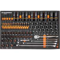 Mechanics Tool Set in Modular Foam Trays with Storage Unit, 247 Pieces Quali-T-Solutions