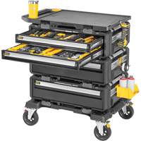 Poste de travail modulaire 5-en-1 TOUGHSYSTEM 2.0 DXL, 34" x 25-4/5" x 39", Noir/Jaune Quali-T-Solutions