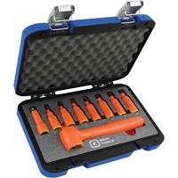 3/8" Drive Insulated Metric Hex Bit Socket and Attachment Set, 1000 V, 9 Pcs Quali-T-Solutions