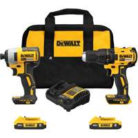 Drill & Impact Driver Combo Kit, Lithium-Ion, 20 V Quali-T-Solutions