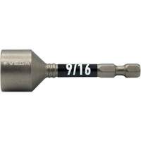 Impactech&reg; Nut Driver, 9/16" Tip, 1/4" Drive, 2-9/16" L, Magnetic Quali-T-Solutions