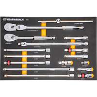 Ensemble d'outils &agrave; cliquet et d'entraînement 1/2" &agrave; 90 dents avec plateau de rangement en mousse Quali-T-Solutions
