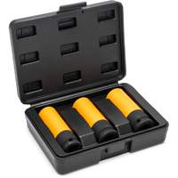 Metric High-Strength Wheel Protector Socket Set, 3 Pcs, Impact, 1/2" Drive Size, Deep Quali-T-Solutions