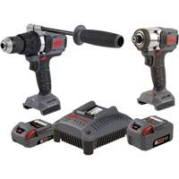 Hammer Drill & Impact Driver Combo Tool Kit, Lithium-Ion, 20 V Quali-T-Solutions