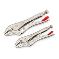 Curved Jaw Locking Pliers with Wire Cutter Set, 2 Pieces Quali-T-Solutions