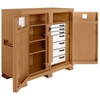 Armoire de chantier mod&egrave;le 112 avec cadenas, Acier, 54,9 pi³, Havane Quali-T-Solutions