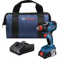 Ensemble visseuse/cl&eacute; &agrave; chocs 2-en-1 pour embouts et douilles, 1/2", 1800 lb-po Couple max., 18 V, Lithium-ion Quali-T-Solutions